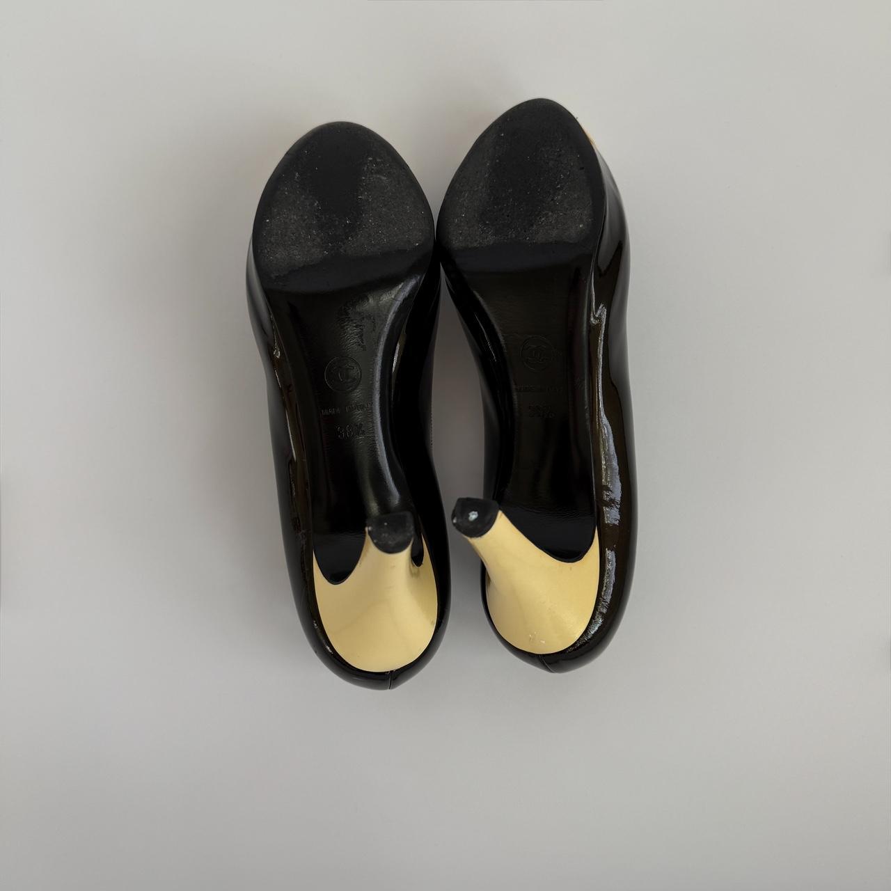 Chanel Vintage 1990s Metallic Dark Brown & Cream Cap-Toe Pumps