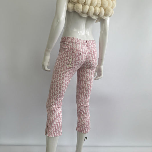 Christian Dior Spring/Summer 2004 Pink Monogram Trotter Capri Pants