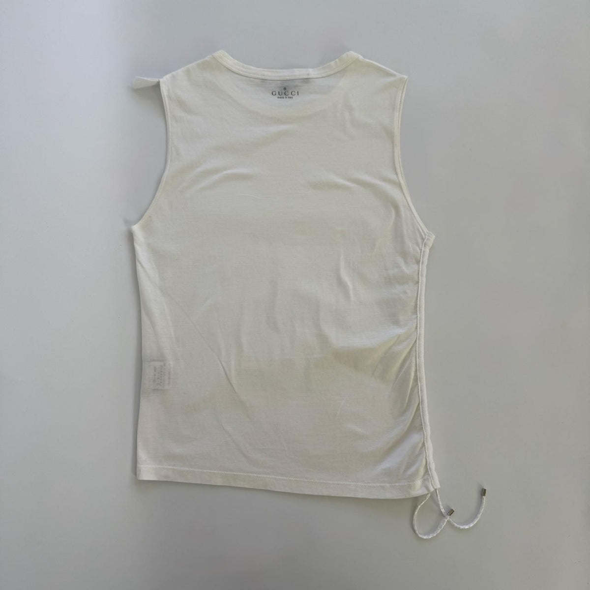 Gucci Vintage Tom Ford Era Ruched Side Sleeveless Top
