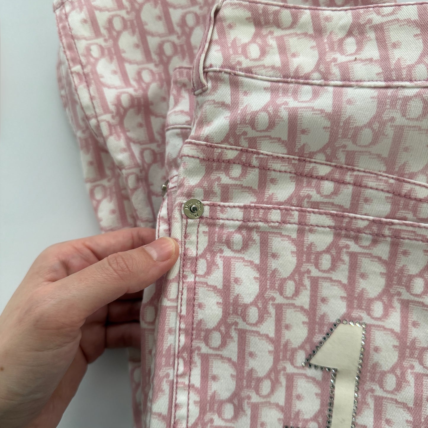 Christian Dior Spring/Summer 2004 Pink Monogram Trotter Capri Pants