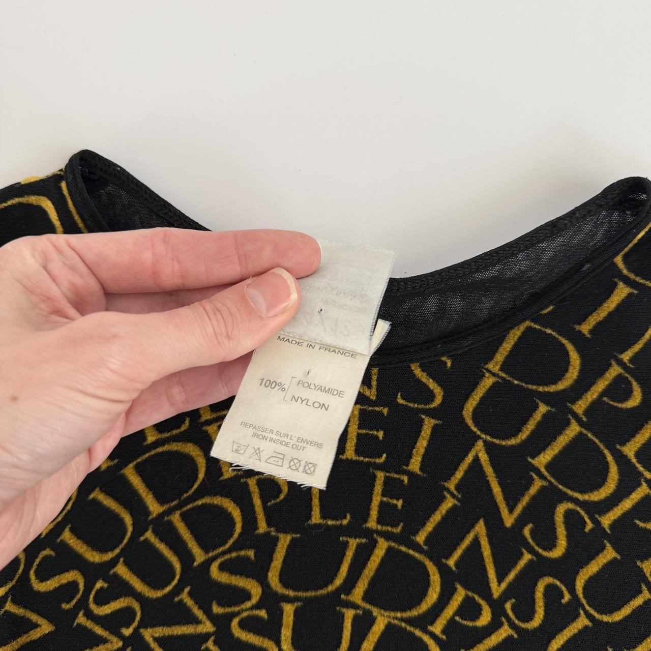 Archival 1990s Plein Sud Jeans Monogram Mesh Top