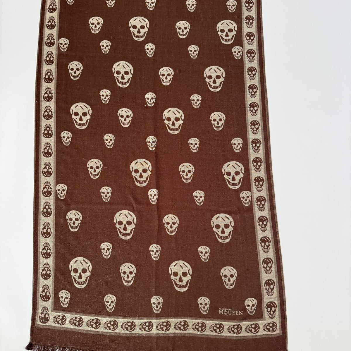 Alexander McQueen 2000s Silk Skull Scarf