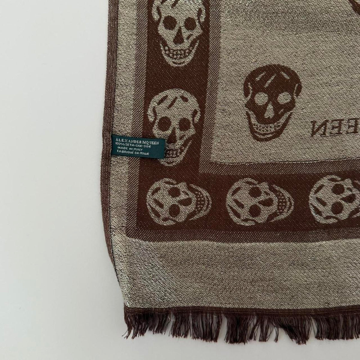 Alexander McQueen 2000s Silk Skull Scarf