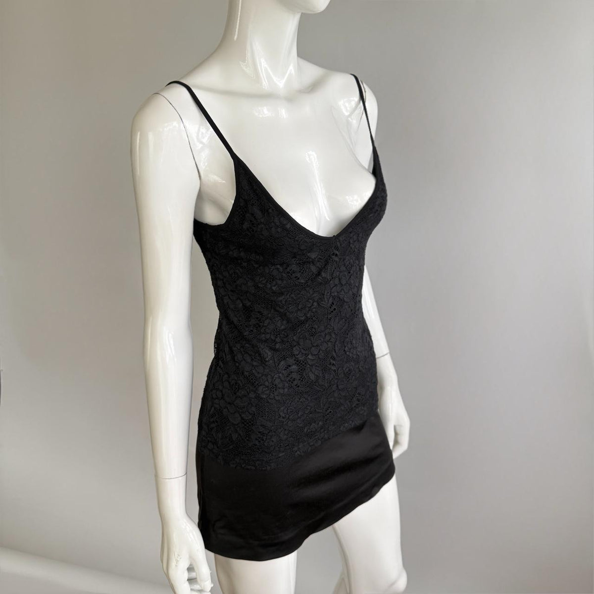 Anne Fontaine Paris Black Lace Camisole Top