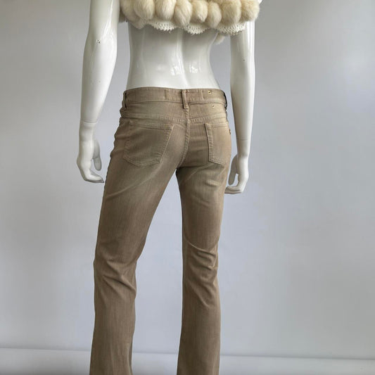 Blumarine 2000s Archival Rhinestone Low-Rise Pants