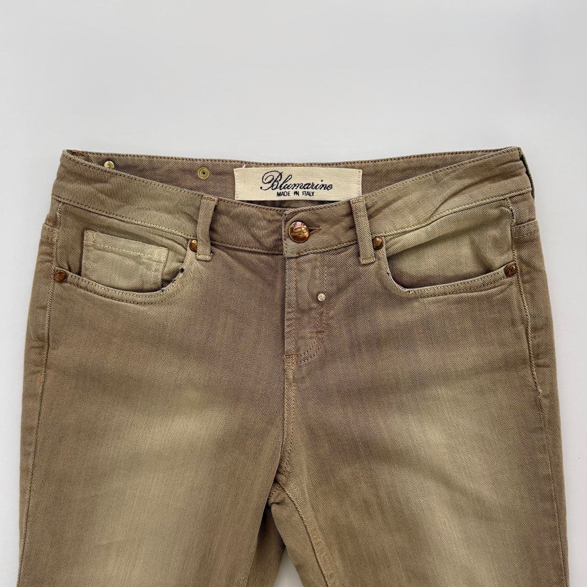Blumarine 2000s Archival Rhinestone Low-Rise Pants