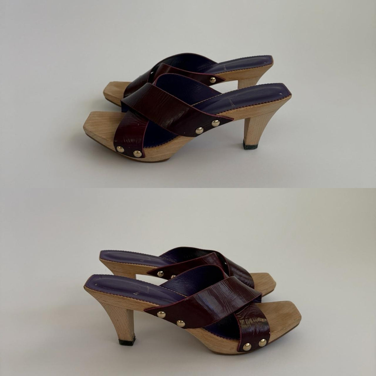 Yves Saint Laurent by Tom Ford Archival Wood Clog Mules