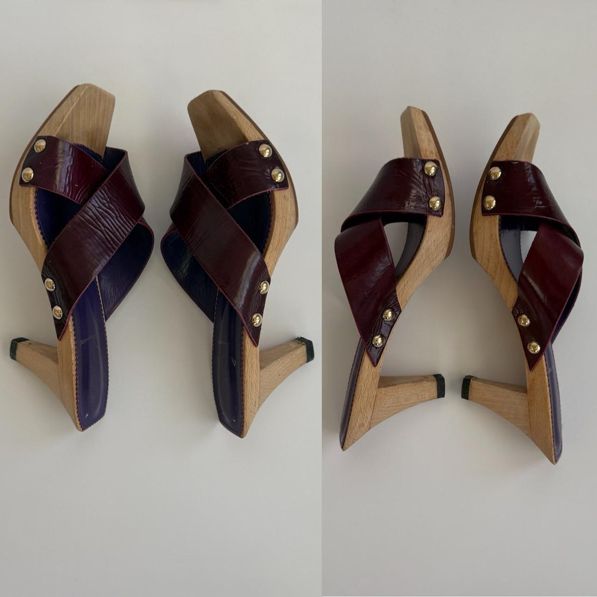 Yves Saint Laurent by Tom Ford Archival Wood Clog Mules