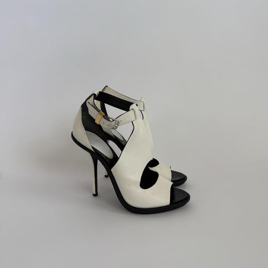 Balenciaga White Sculptural Heels Size 40