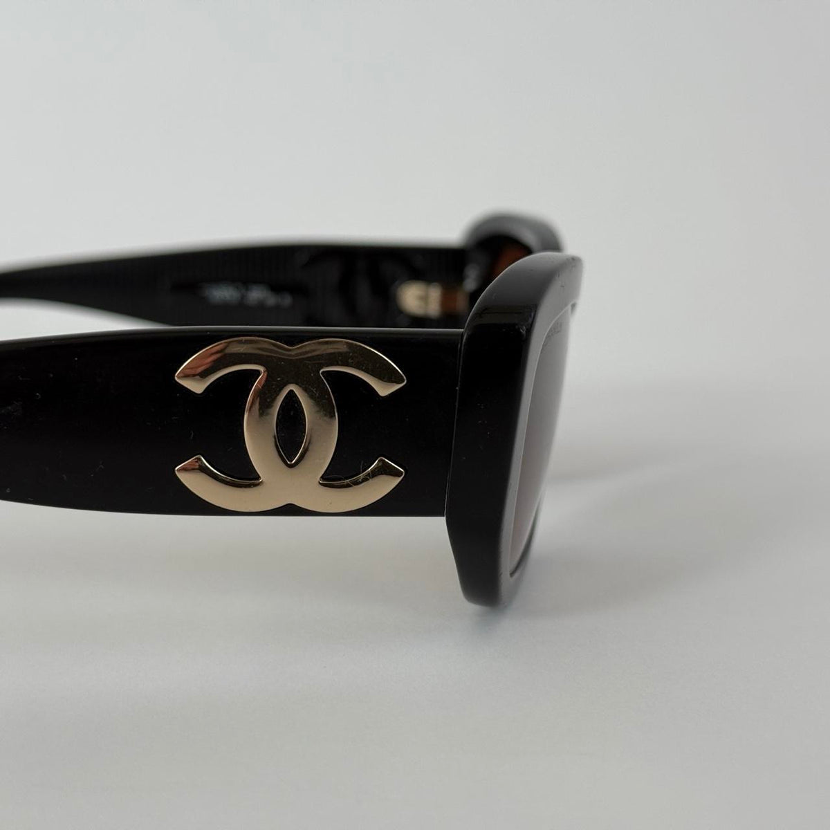Chanel 5493 Oversized Black with Gold CC Sunglasses