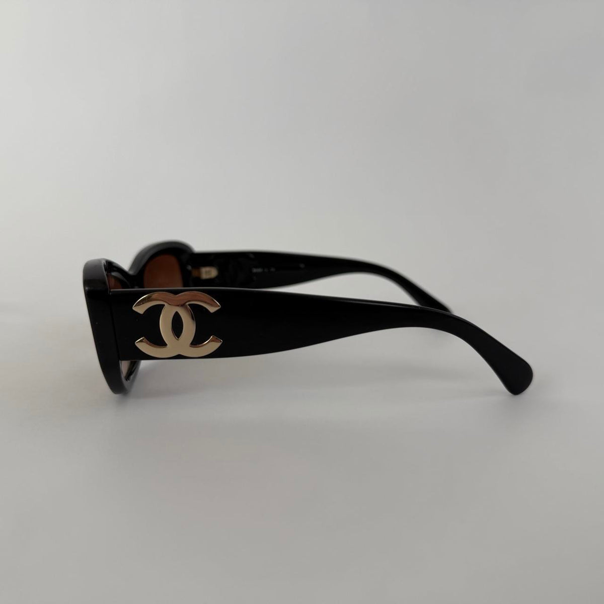 Chanel 5493 Oversized Black with Gold CC Sunglasses