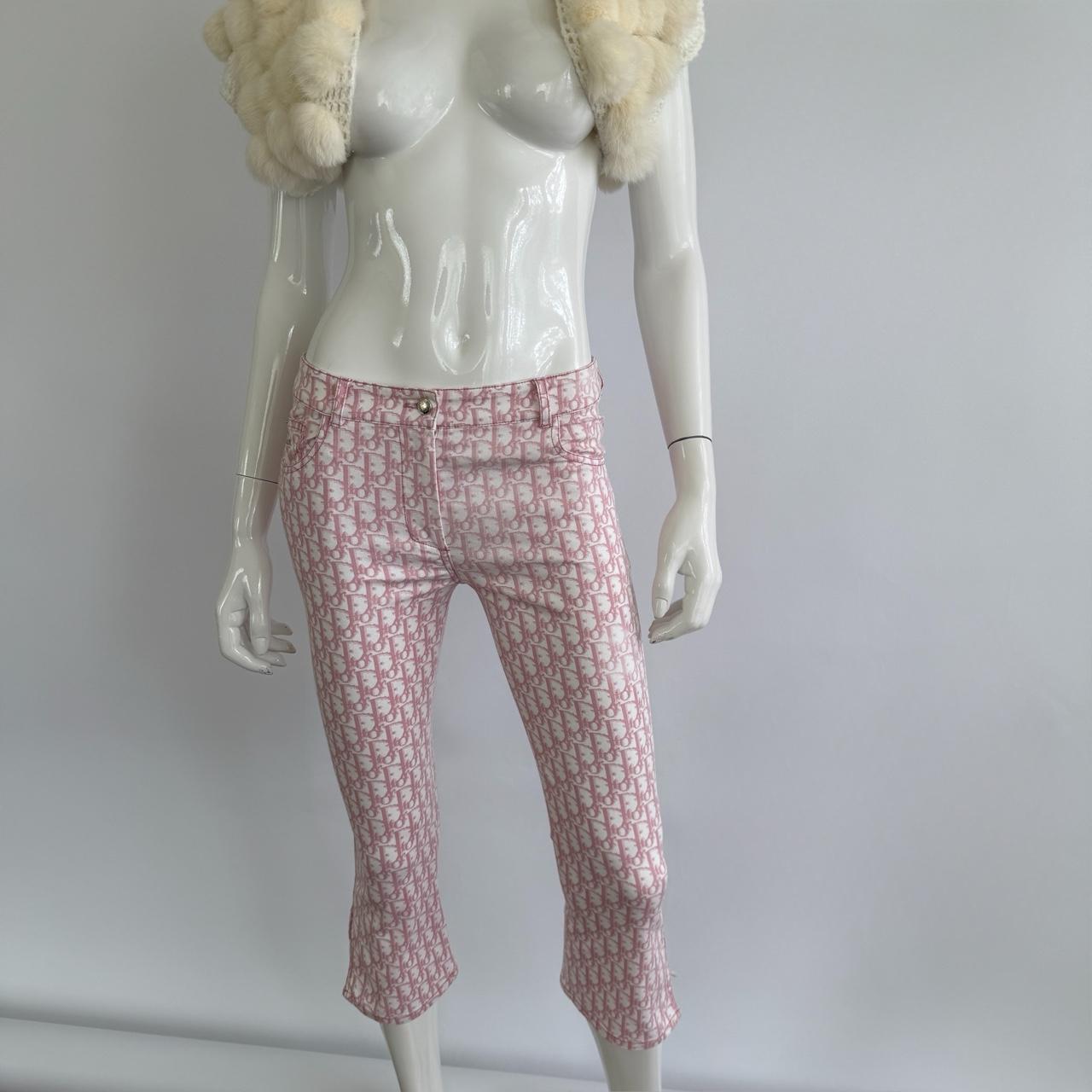 Christian Dior Spring/Summer 2004 Pink Monogram Trotter Capri Pants