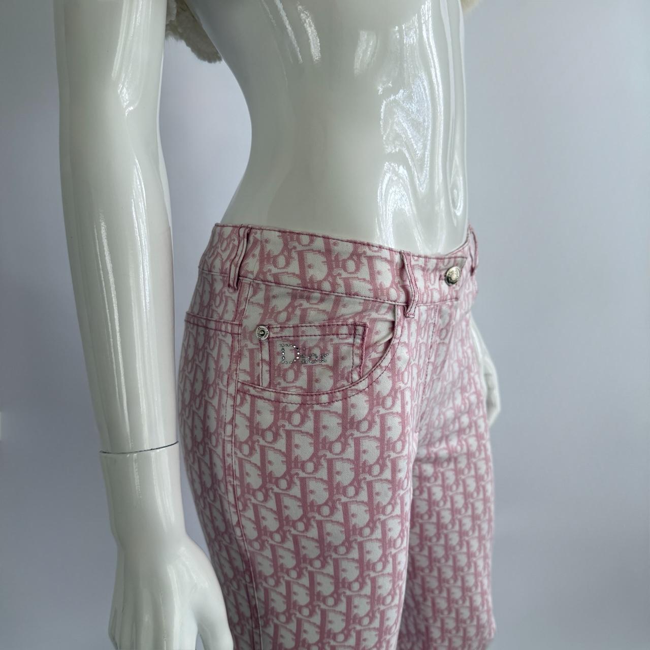 Christian Dior Spring/Summer 2004 Pink Monogram Trotter Capri Pants