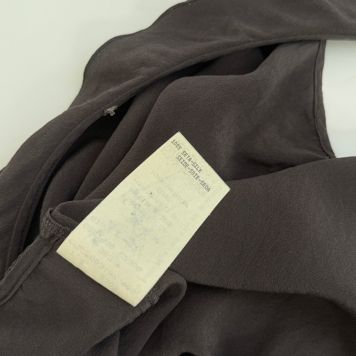 Emporio Armani Vintage Silk V-Neck Wrap Top