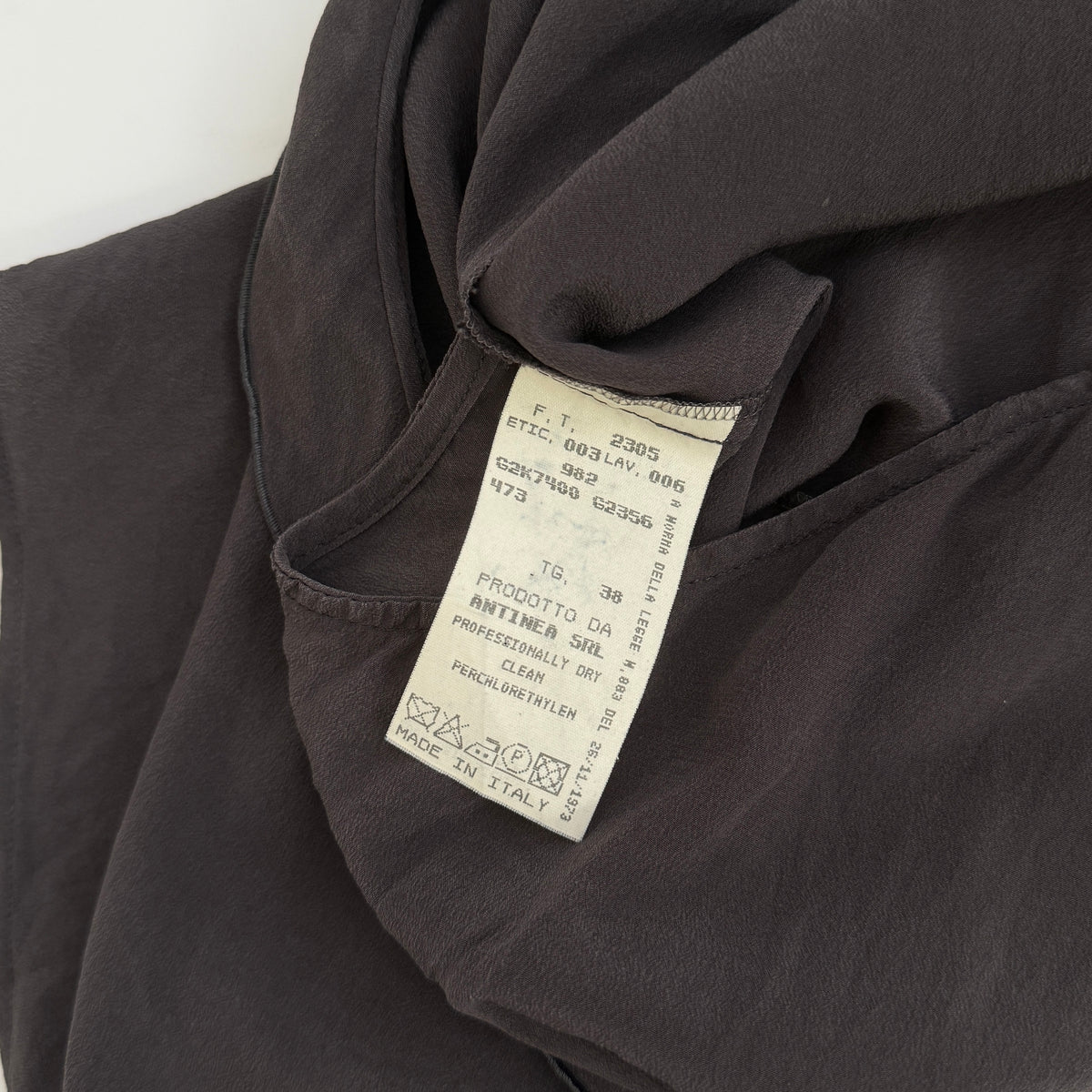Emporio Armani Vintage Silk V-Neck Wrap Top