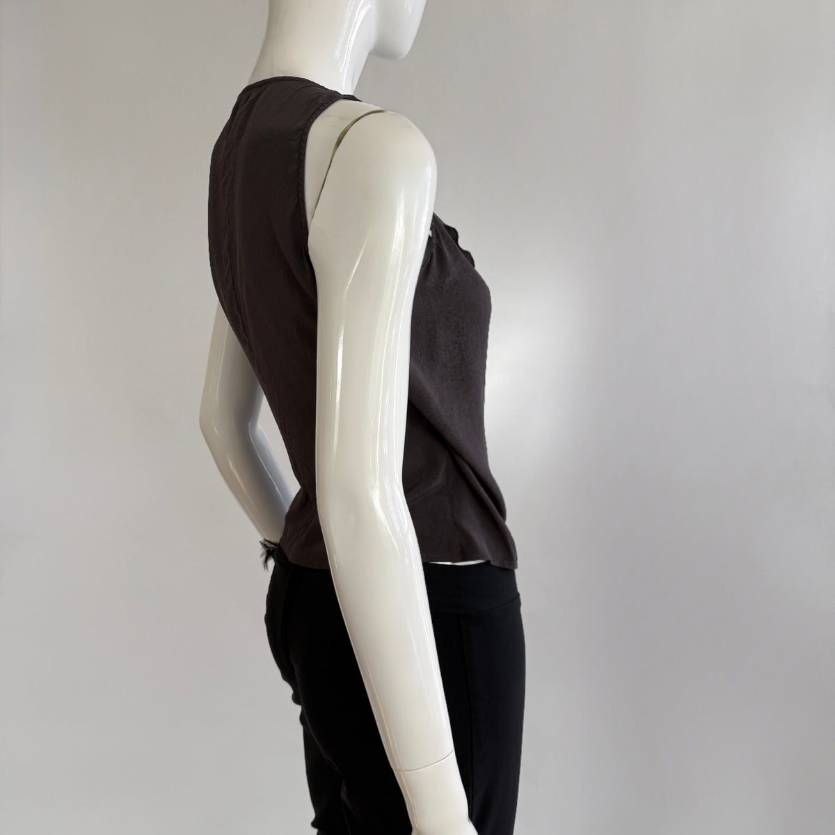 Emporio Armani Vintage Silk V-Neck Wrap Top