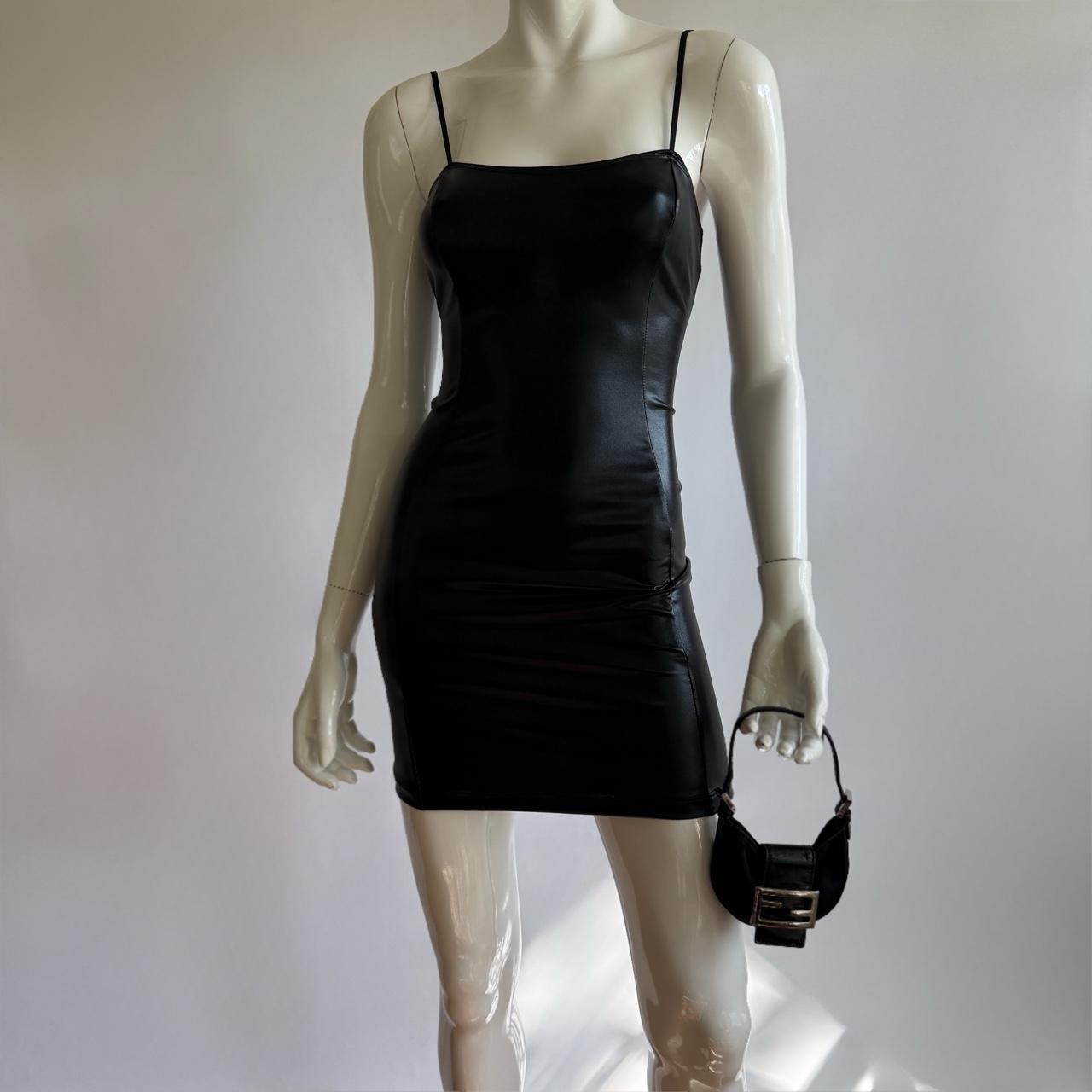 Vintage Fendi Mini Croissant Shoulder Bag in Black Neoprene & Leather