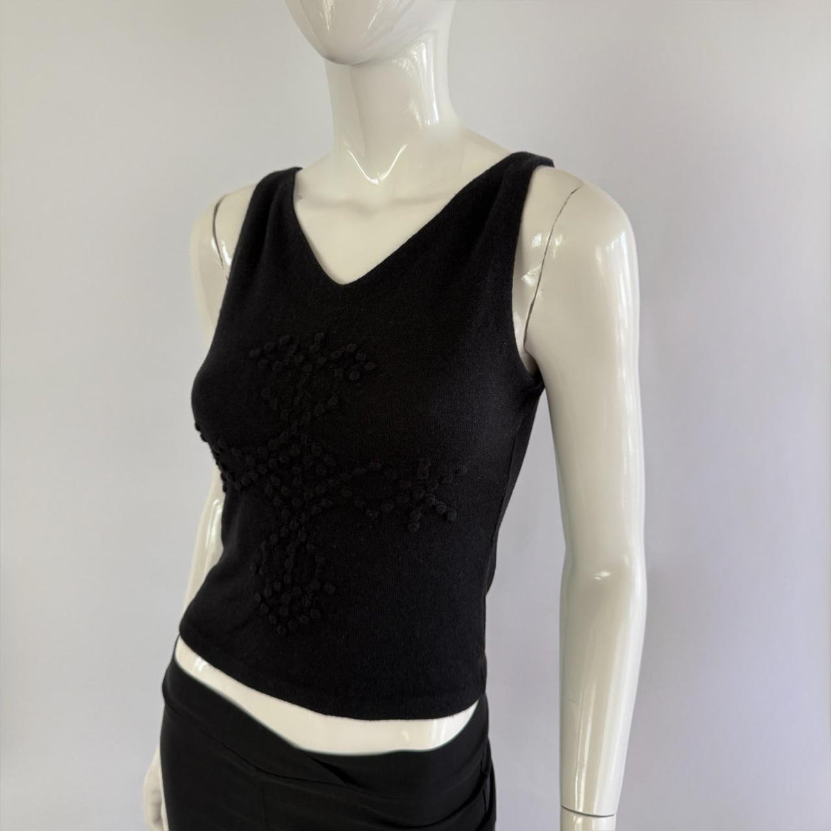 Fendi Jeans Vintage 90s Knit Cross Tank Top