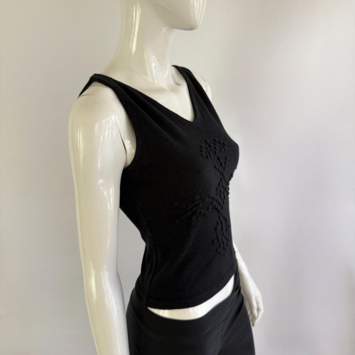 Fendi Jeans Vintage 90s Knit Cross Tank Top