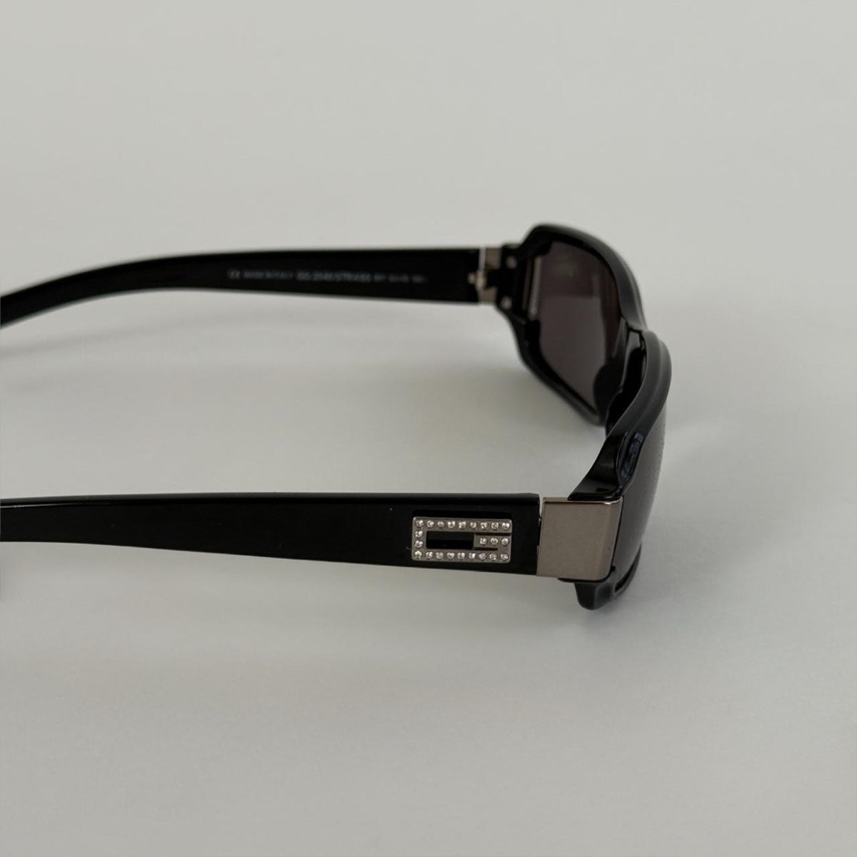 Gucci Tom Ford 90s Strass Black Rectangular Sunglasses