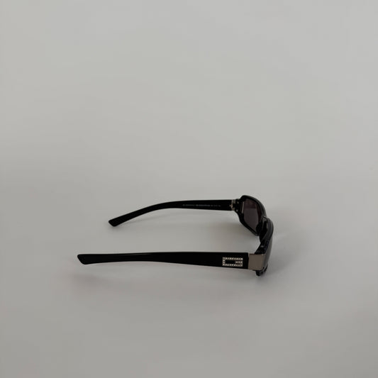 Gucci Tom Ford 90s Strass Black Rectangular Sunglasses