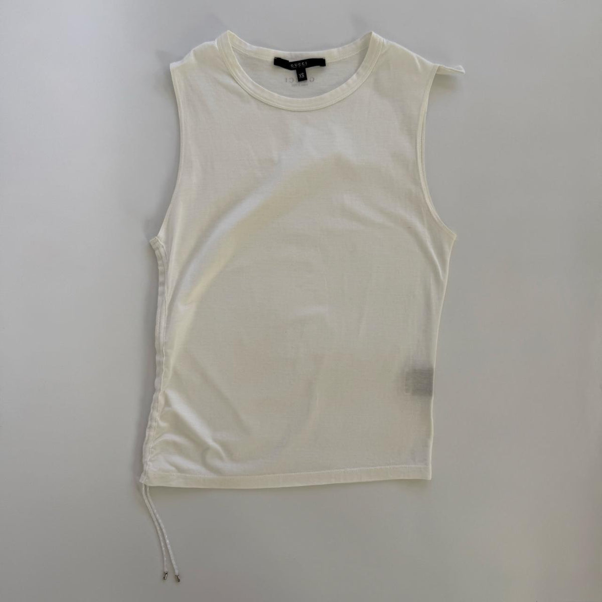 Gucci Vintage Tom Ford Era Ruched Side Sleeveless Top