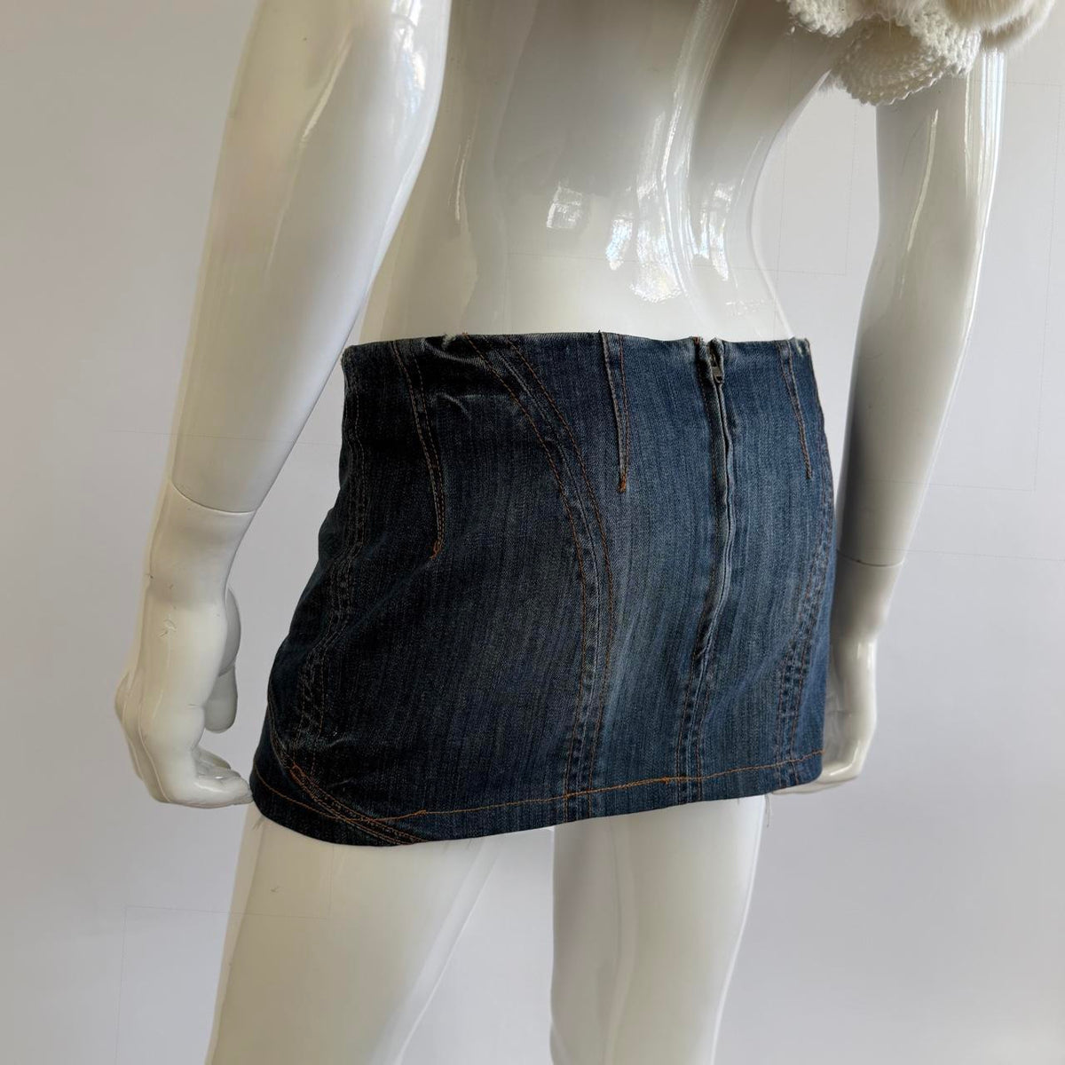 John Galliano Vintage Micro Mini Denim Skirt