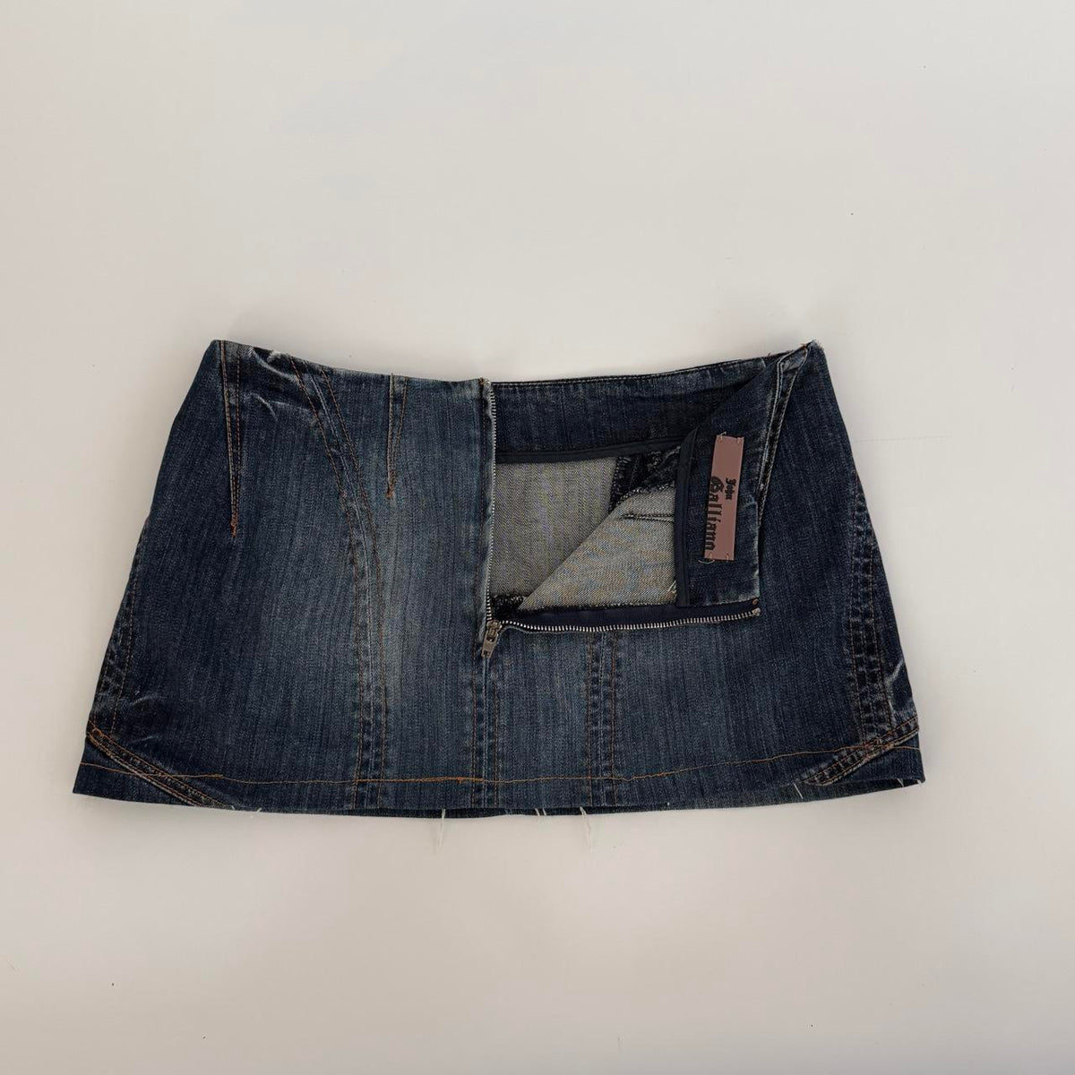 John Galliano Vintage Micro Mini Denim Skirt