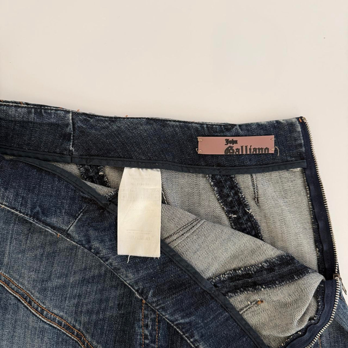 John Galliano Vintage Micro Mini Denim Skirt
