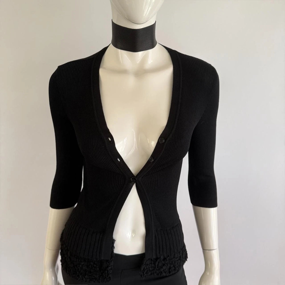 Moschino Cheap & Chic Vintage 90s Ribbed Cardigan