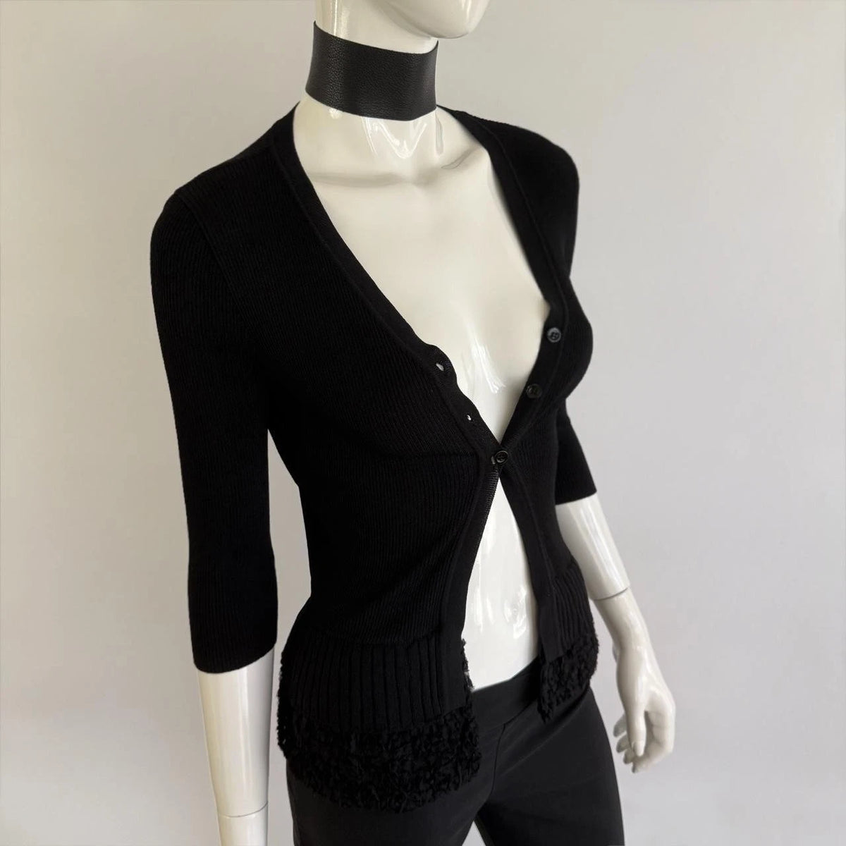 Moschino Cheap & Chic Vintage 90s Ribbed Cardigan
