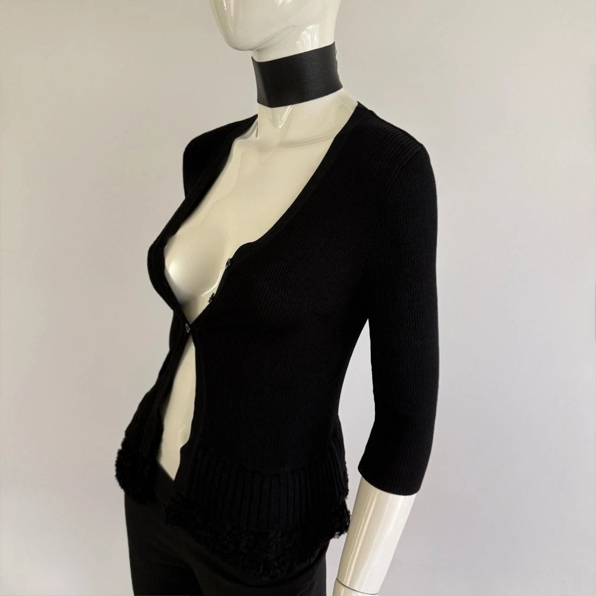 Moschino Cheap & Chic Vintage 90s Ribbed Cardigan