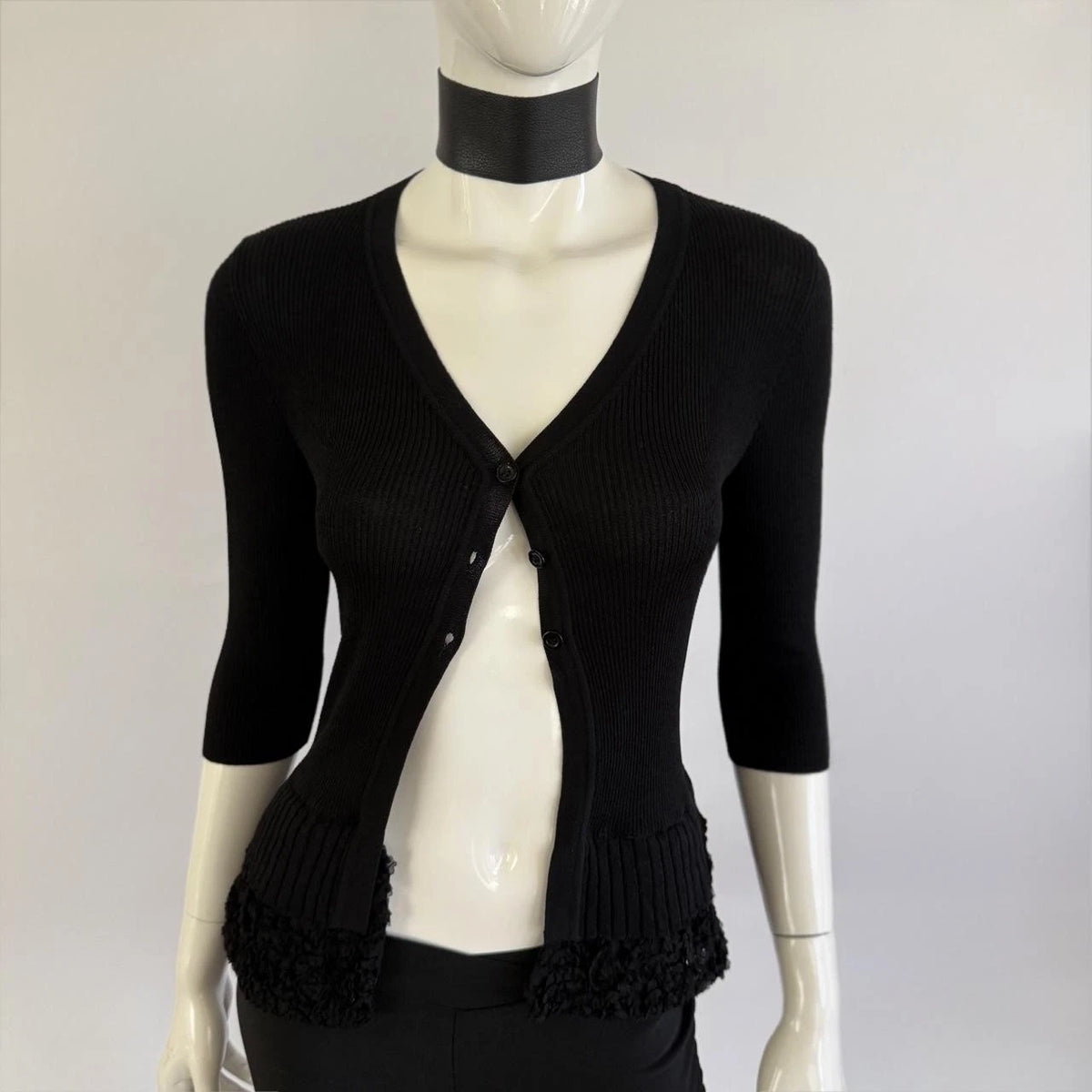 Moschino Cheap & Chic Vintage 90s Ribbed Cardigan