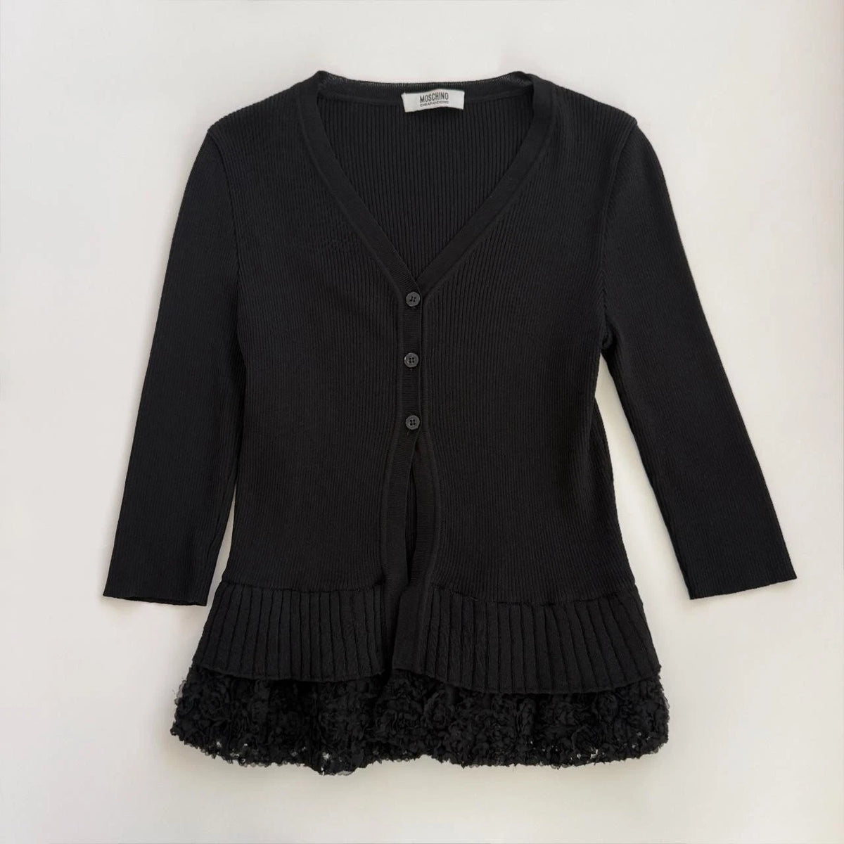 Moschino Cheap & Chic Vintage 90s Ribbed Cardigan