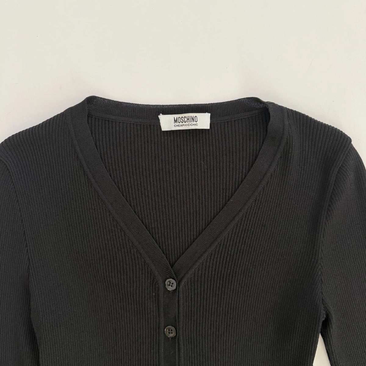 Moschino Cheap & Chic Vintage 90s Ribbed Cardigan