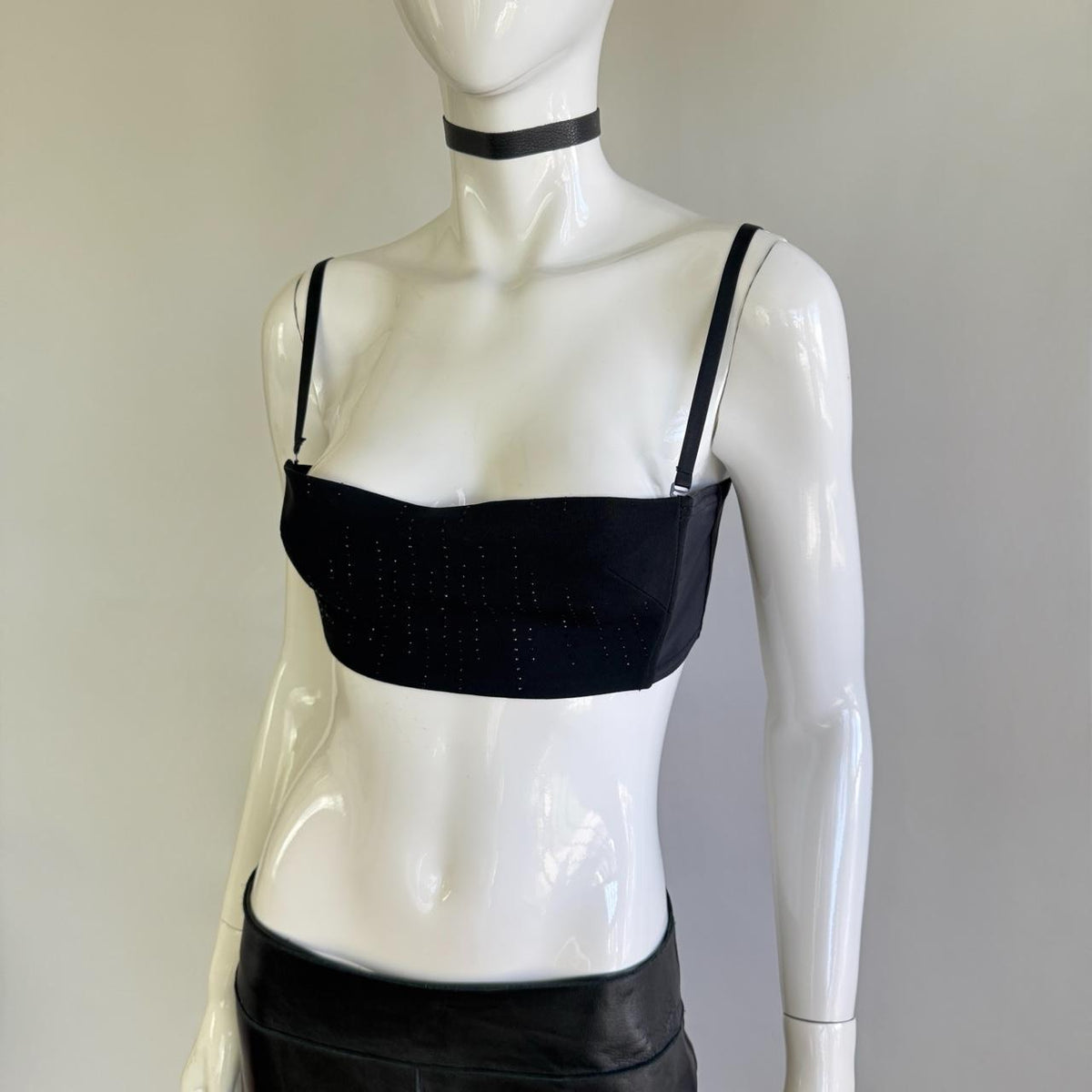 Plein Sud Vintage Embellished Crop Bra Top