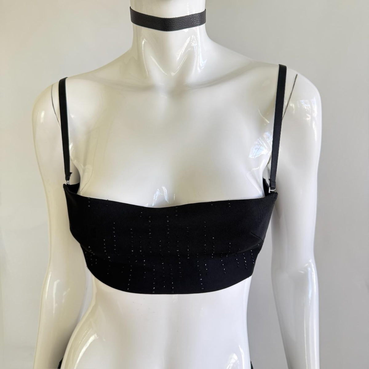 Plein Sud Vintage Embellished Crop Bra Top