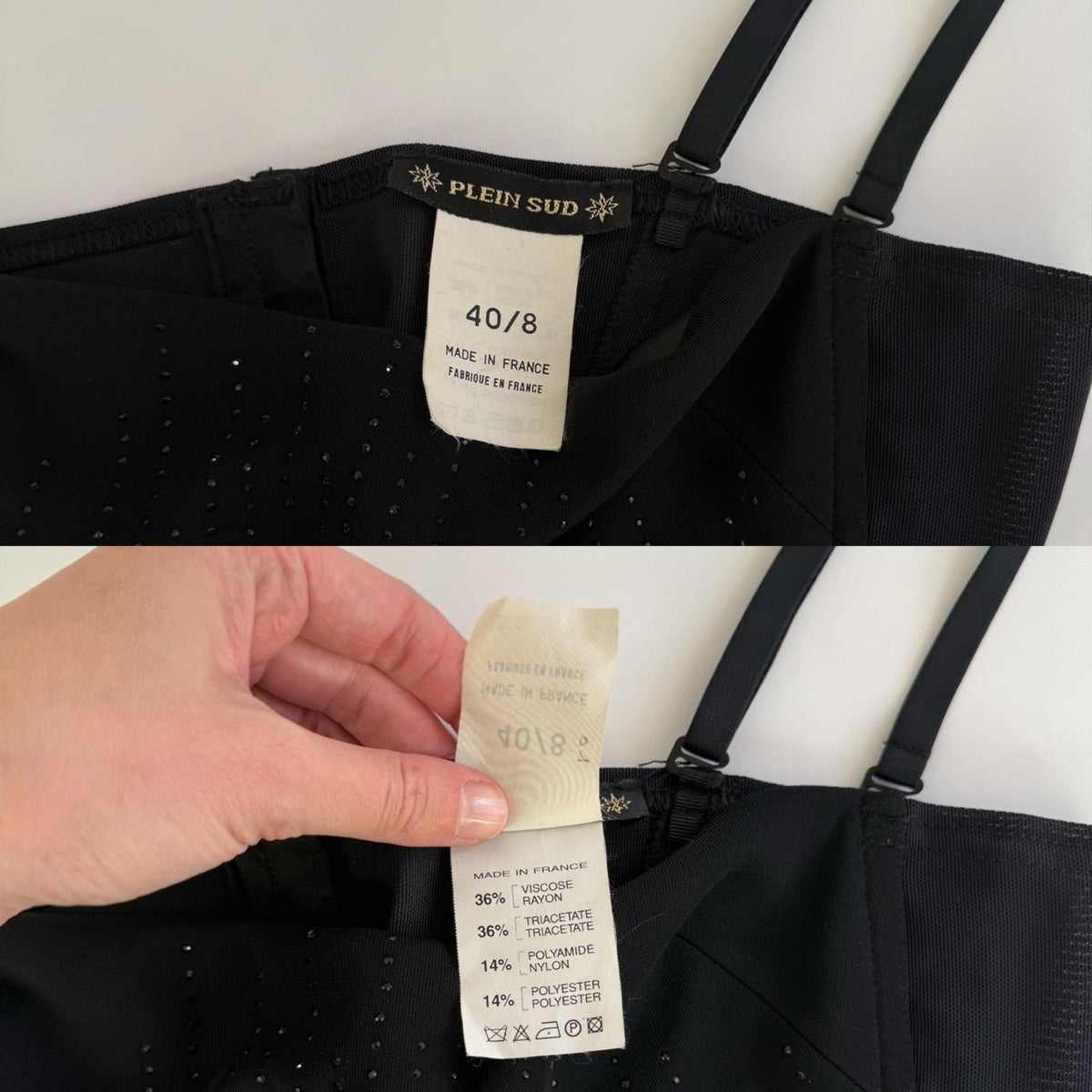 Plein Sud Vintage Embellished Crop Bra Top