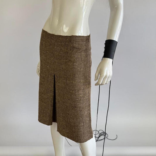 Prada Archival Vintage 2000 Pleated Midi Skirt
