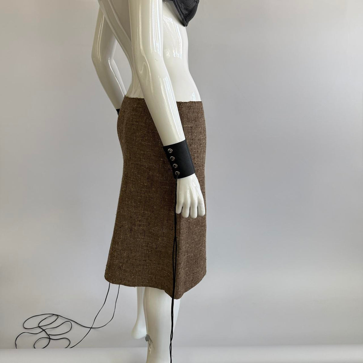Prada Archival Vintage 2000 Pleated Midi Skirt