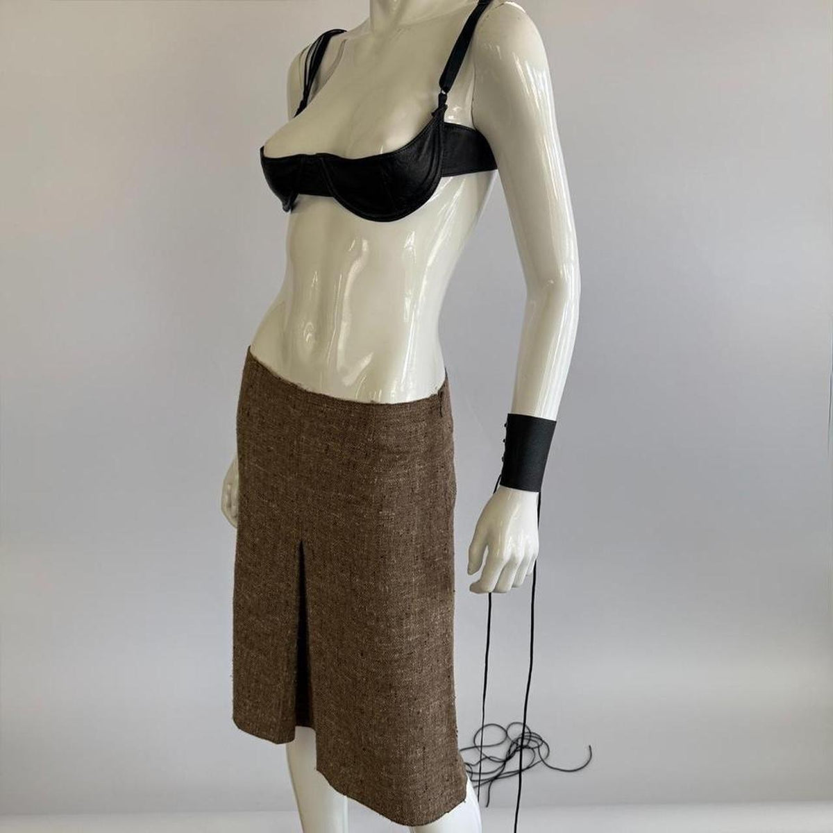 Prada Archival Vintage 2000 Pleated Midi Skirt