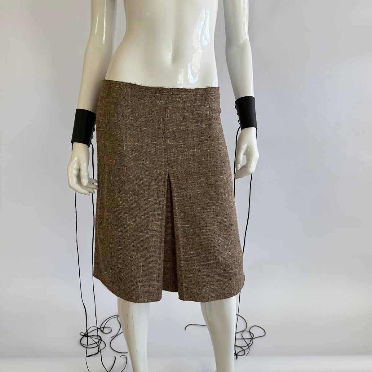 Prada Archival Vintage 2000 Pleated Midi Skirt