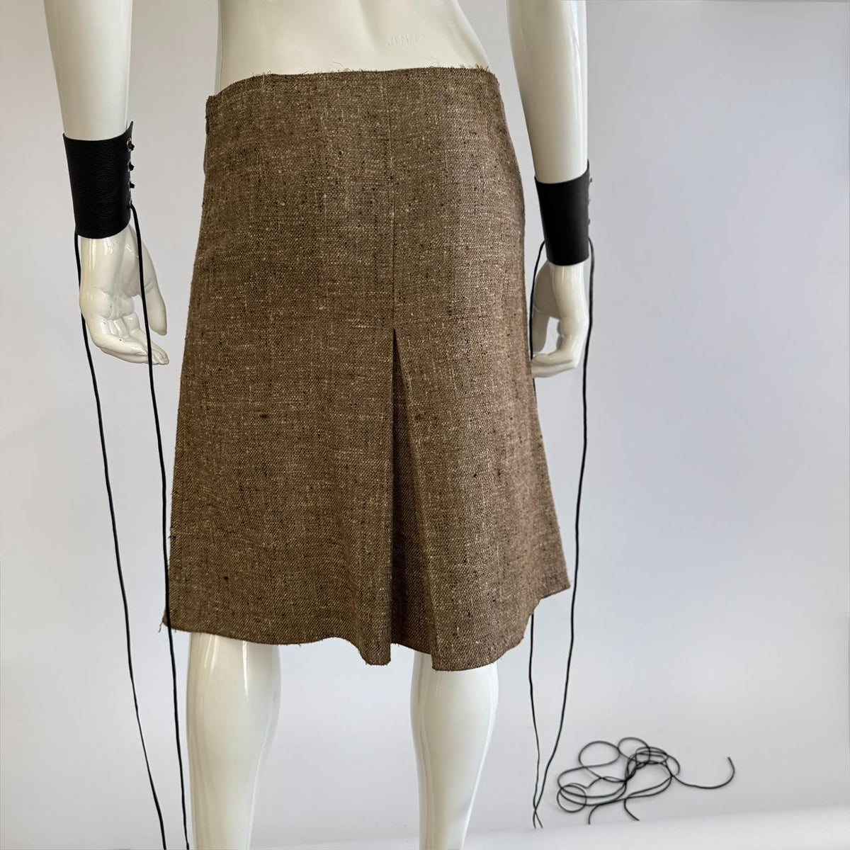 Prada Archival Vintage 2000 Pleated Midi Skirt