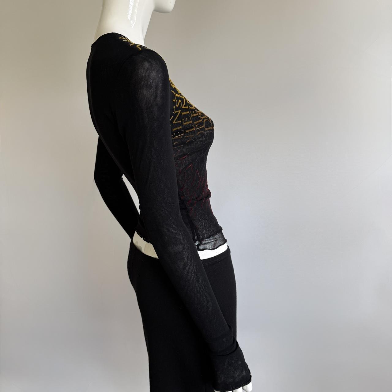 Archival 1990s Plein Sud Jeans Monogram Mesh Top