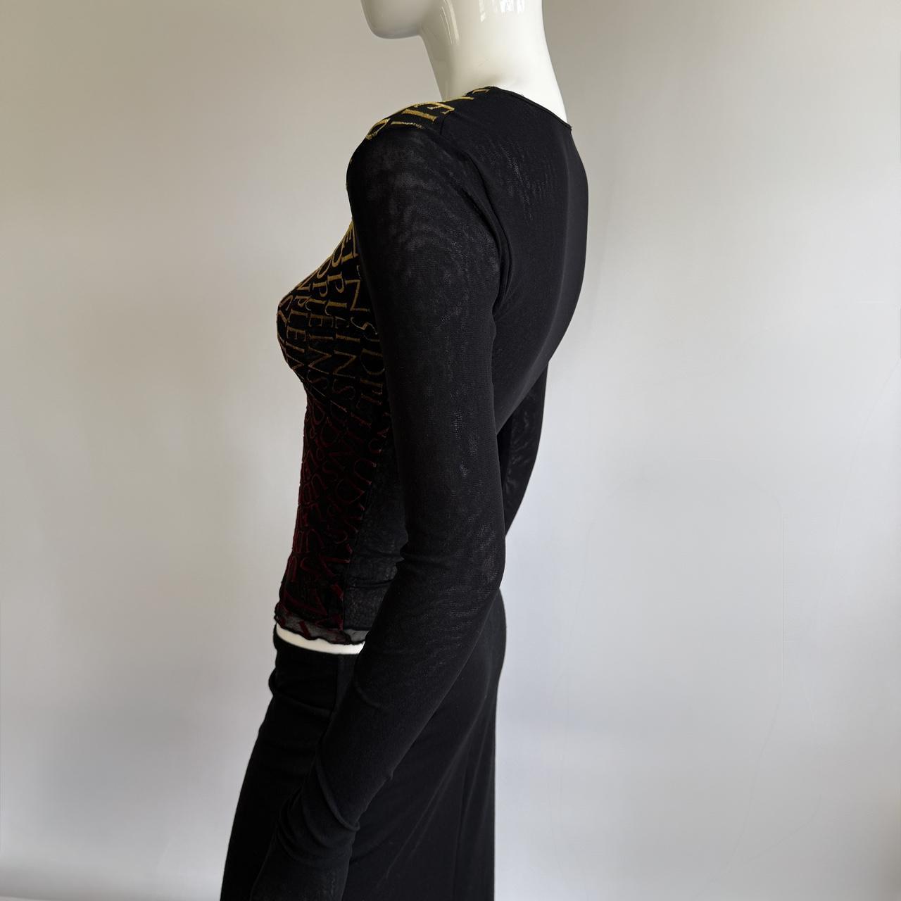 Archival 1990s Plein Sud Jeans Monogram Mesh Top