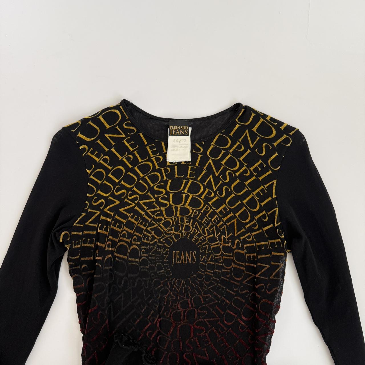 Archival 1990s Plein Sud Jeans Monogram Mesh Top