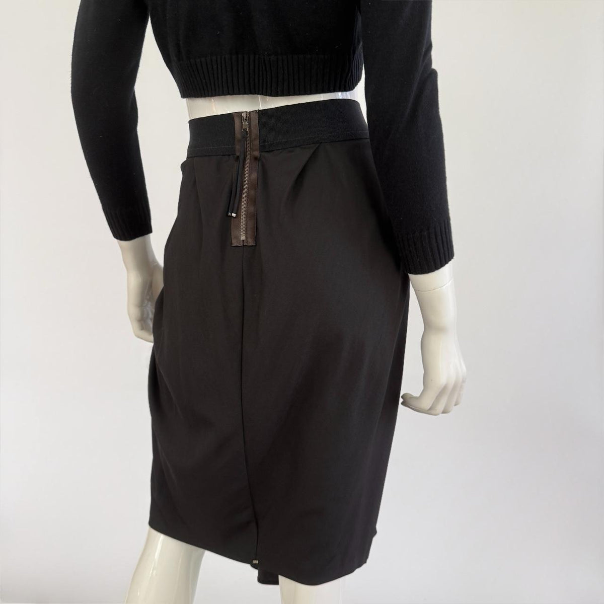 Sportmax Italy Vintage 90s Pleated Virgin Wool Skirt