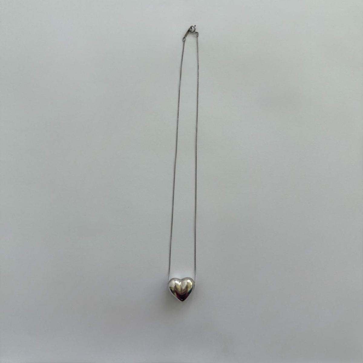 Tiffany & Co.Vintage Sterling Silver 925 Elsa Peretti Heart Necklace w/ Pouch