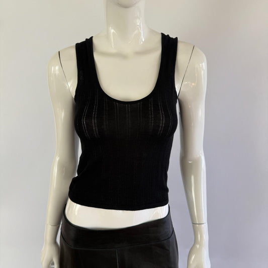 Versus Versace Vintage 90s Drop-Needle Knit Tank Top