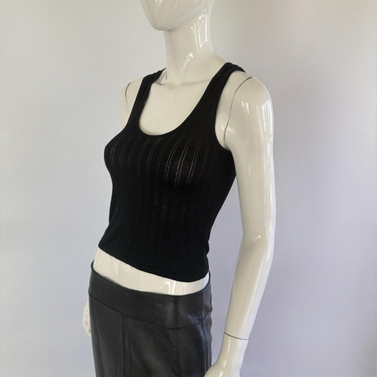 Versus Versace Vintage 90s Drop-Needle Knit Tank Top